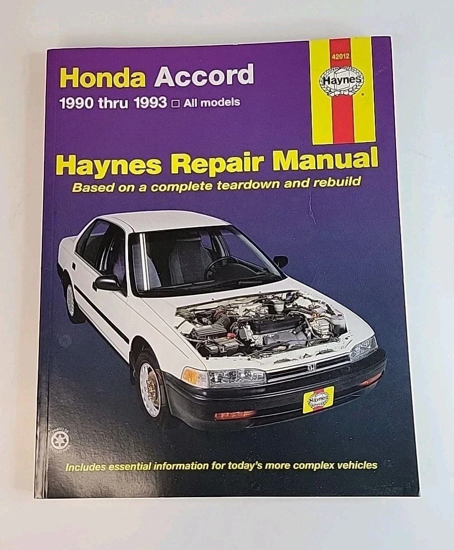 Sell 1992 HONDA ACCORD SERVICE MANUAL in Rancho Cucamonga, California