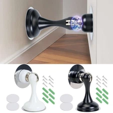 Magnetic Door Stop Holder Home Safety Stopper Office Fitting Screws Catch