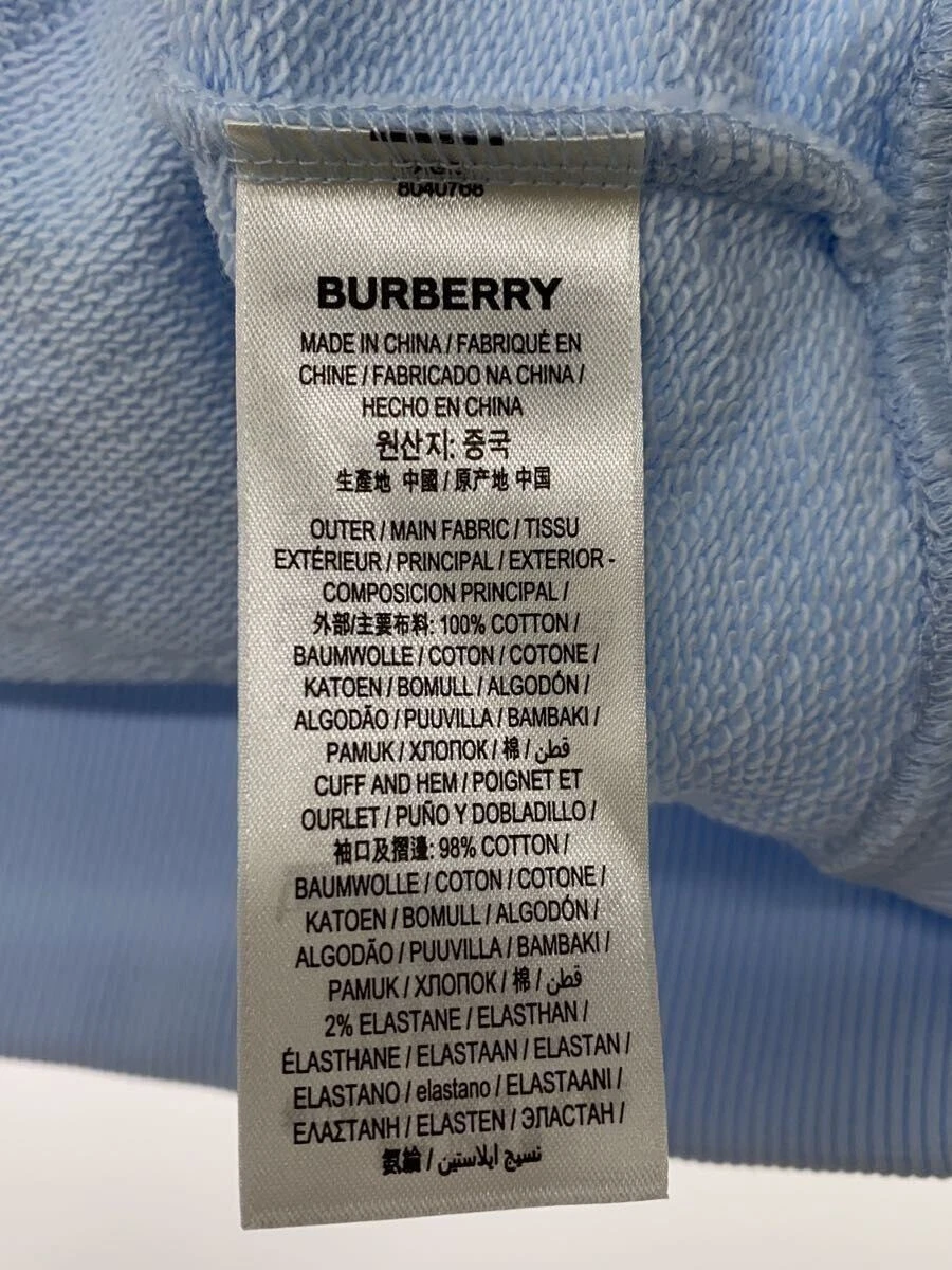 FELPA CON CAPPUCCIO BURBERRY HORSE FERRY M VERSIONE TISSI BLU 8040768 STAMPA LOGO usata