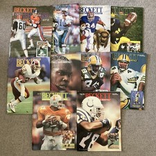 VTG Lot (10) Beckett FOOTBALL Monthly Magazines 1990-1994 Marino Favre