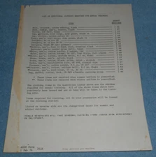 1976 US Army List of Clothing Required For Annual Training Seasonal Uniform Info