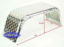 Aluminum Diamond Plate Boat Trailer Fender Single 8 x 24 x 8 1/4in