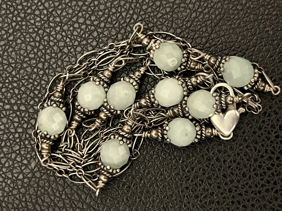 Collar Brighton Retirado Amazonita? "Corche de corazón de cuentas 44""" Foto 4 de 4