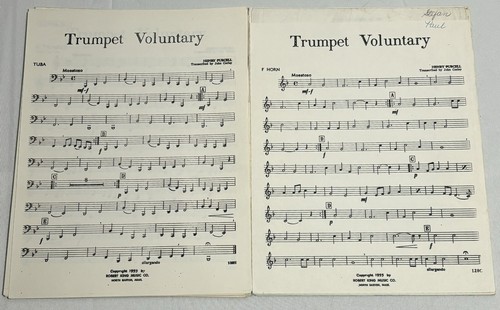 Henry Purcell Trumpet Voluntary Sheet Music for Brass Choir or Quintet - Picture 2 of 3
