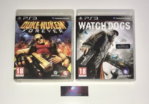 Lot 2 Jeux Tir- PS3 Duke Nukem Forever & Watch Dogs Complet VF Sony - Photo 1/3
