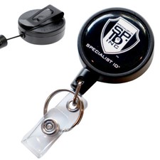 2 Heavy Duty Retractable Badge Reels w/ Metal Belt Clip, Badge Holder  Key Ring