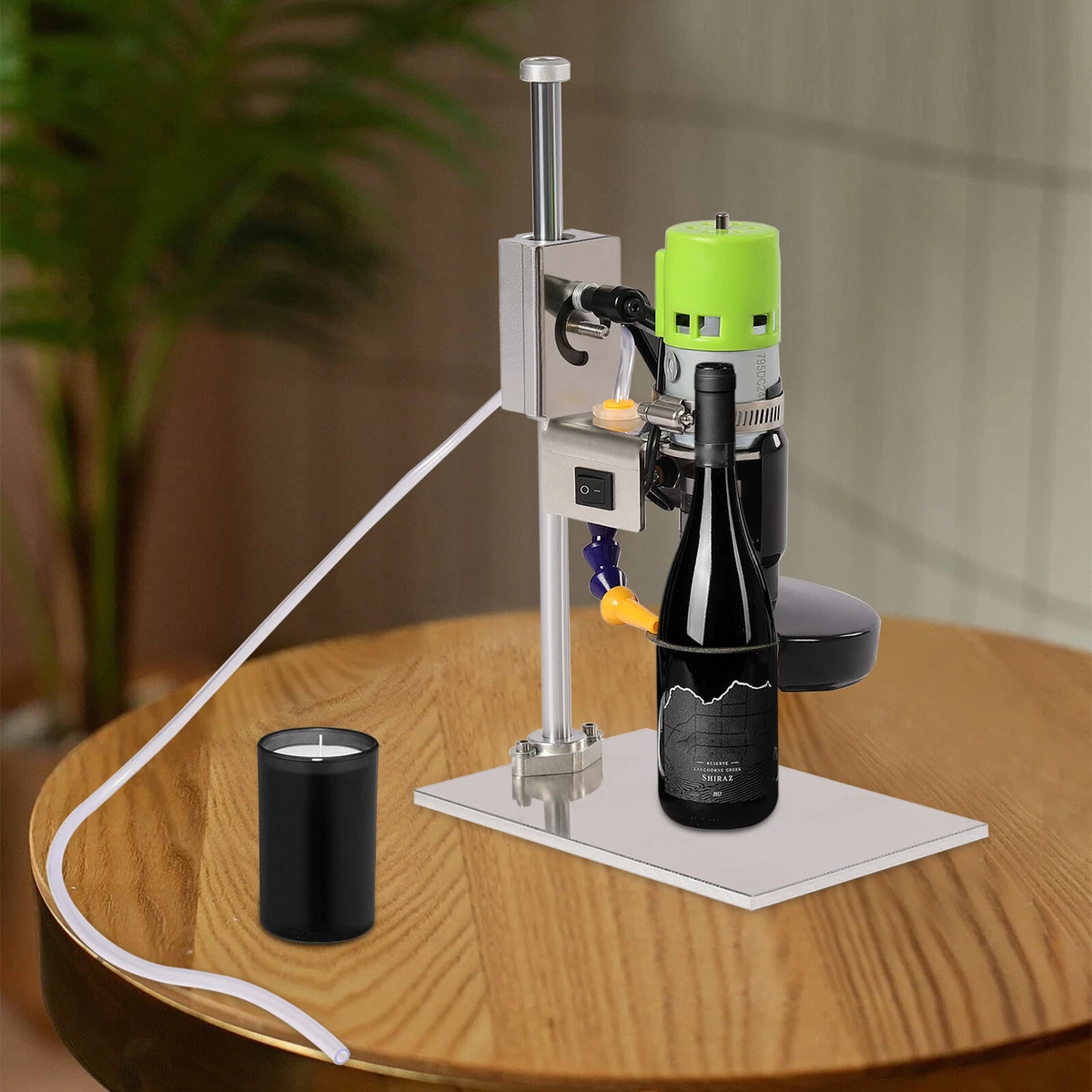 Flkoendmall Electric DIY Glass Bottle Cutter Machine 150W Wine Bottle Cutter Tool 6000R/Min, Size: 13*20*30cm/5.1*7.9*11.8in, Silver