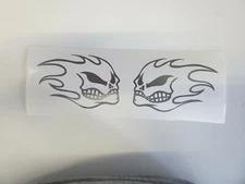 No Fear Flame Skull set 4" X 3" Vinyl Decal Sticker No Fear