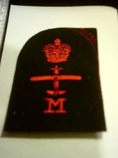 RAN- ROYAL AUSTRALIAN NAVY TRADE PATCH:  RED ON BLACK. LIGHT  CROWN