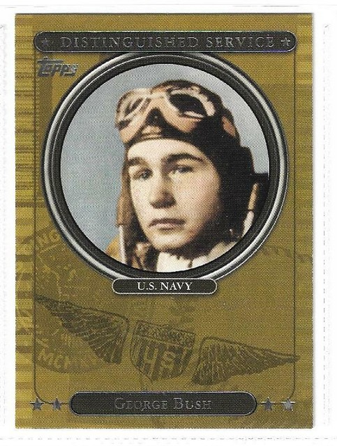 GEORGE BUSH 2007 TOPPS BASEBALL DISTINGUISHED SERVICE INSERT CARD 