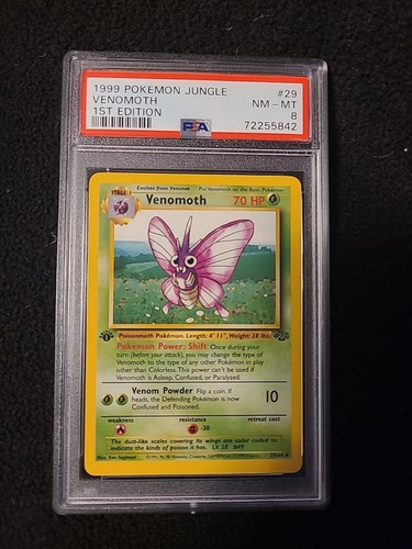 Venomoth (1st Edition) graded PSA 8 for sale on eBay