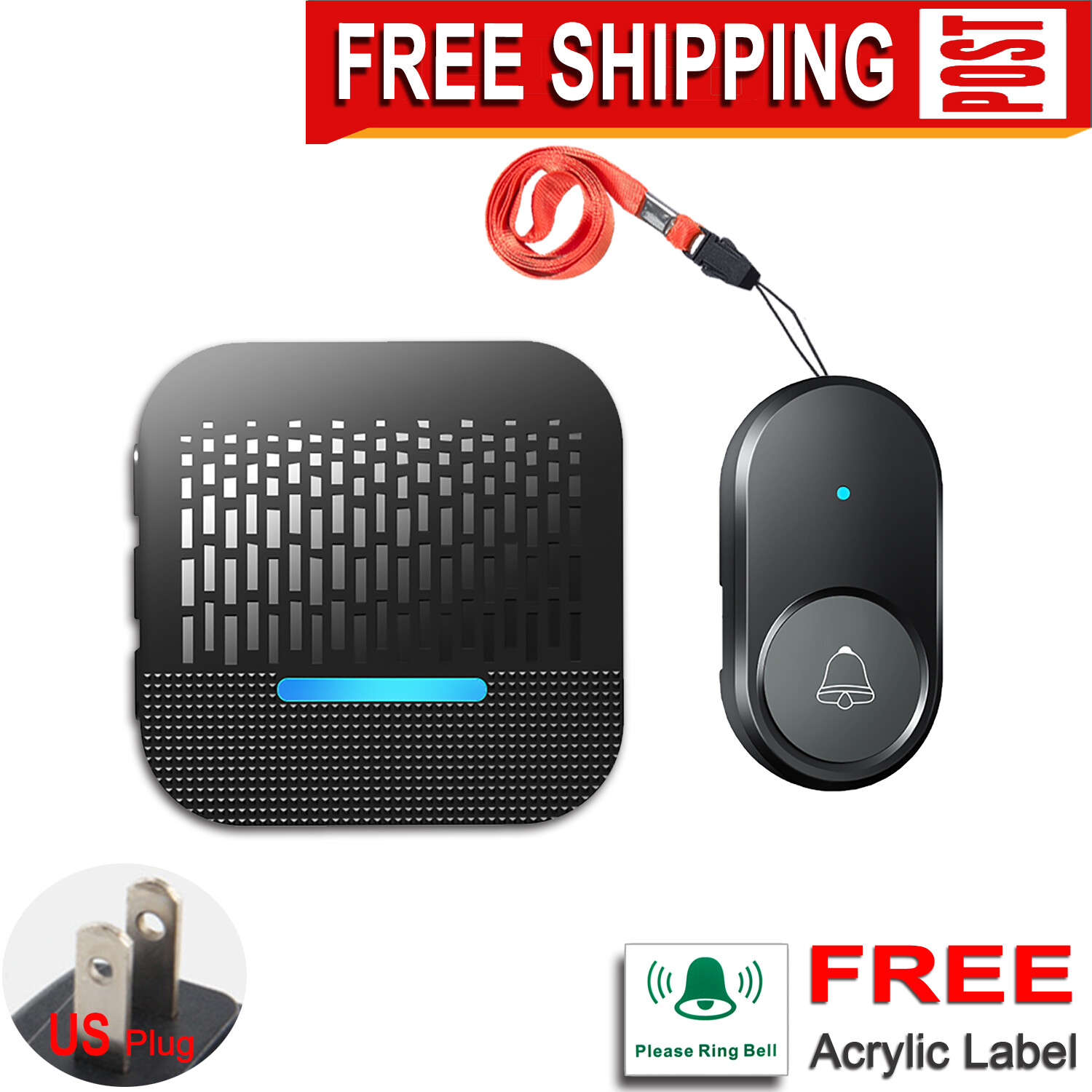 Wireless Doorbell For Home,Best 1300 Feet Remote control distance,Free shipping-image
