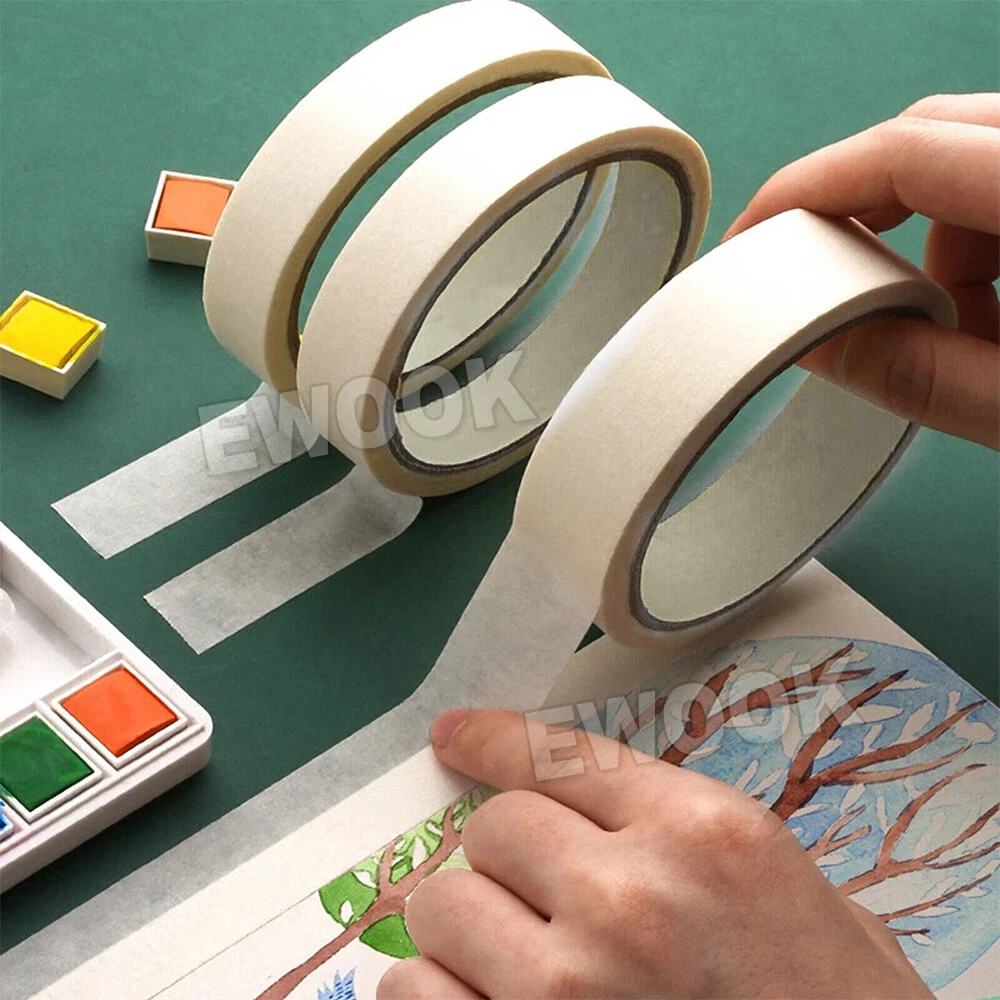 Bulk Sale Masking Tape Painting Crepe Paper 24mm 50m Housing Tools DIY painter