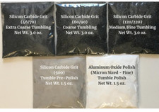 Rock Tumbling Grit Kit for Full Spectrum Lapidary Processing in Rotary Tumbler