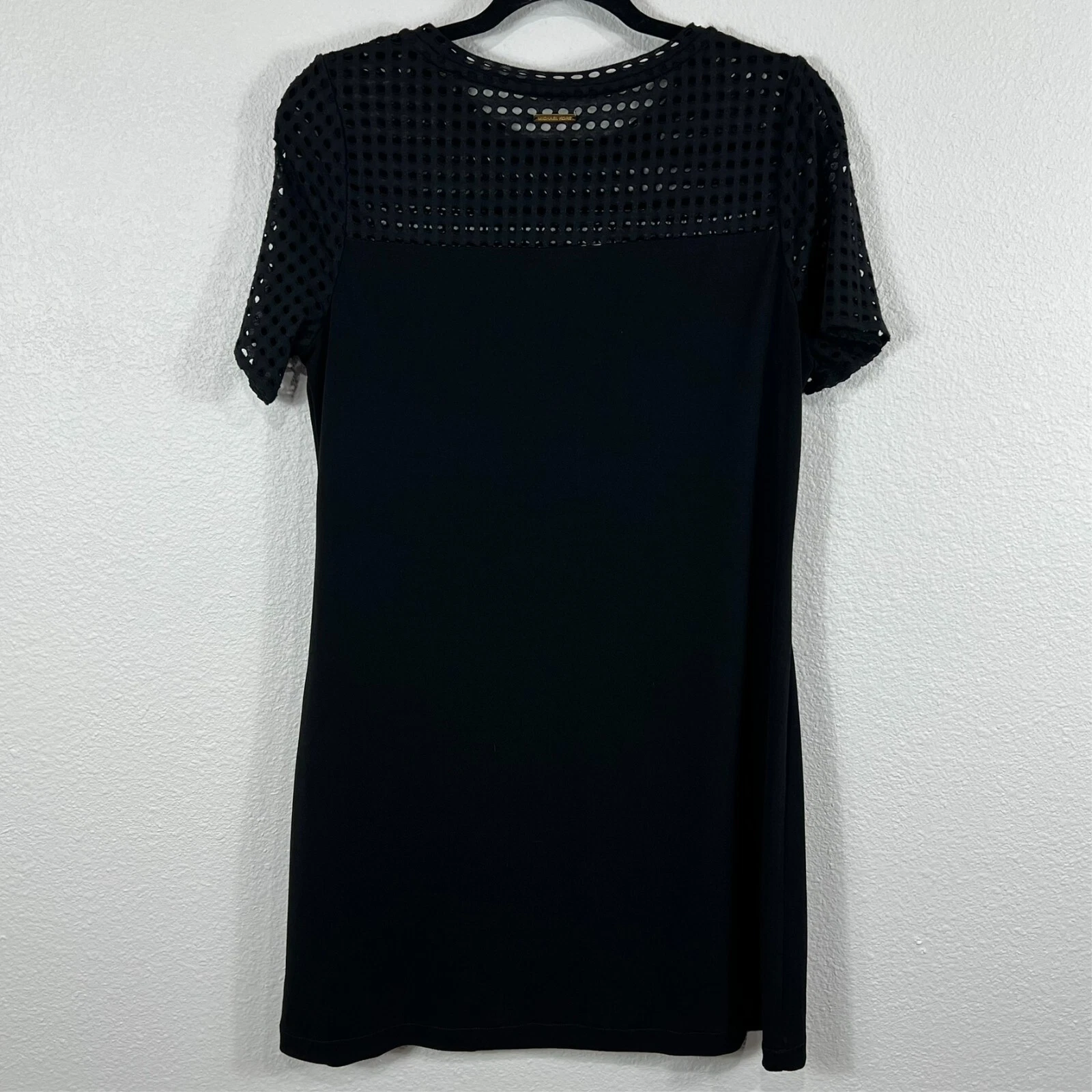 Michael Kors Abito Ritaglio Occhielli Donna M Nero Copricostume da Bagno