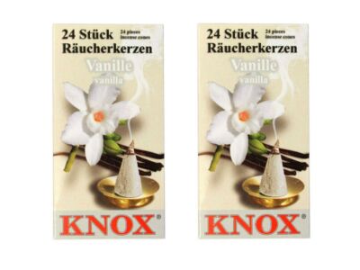 KNOX - 2er Set Räucherkerzen Räucherkegel Gr. M - Vanille 
