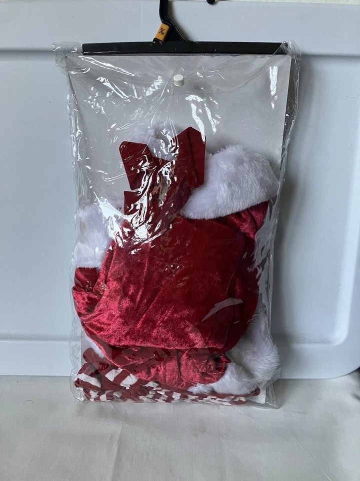 LEG AVENUE Santa’s Little Helper Sexy Red Velvet Halter Dress Costume Sz S M - Image 3 of 3