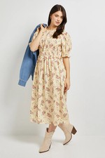Dorothy Perkins Floral Midi Dress Womens Occasion Dresses