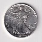 1991 W WALKING LIBERTY AMERICAN EAGLE .999 FINE SILVER DOLLAR COIN 1oz $1.00