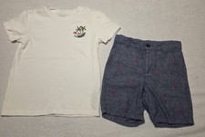 Janie and Jack SWEET PARADISE Boys Outfit 6 EUC