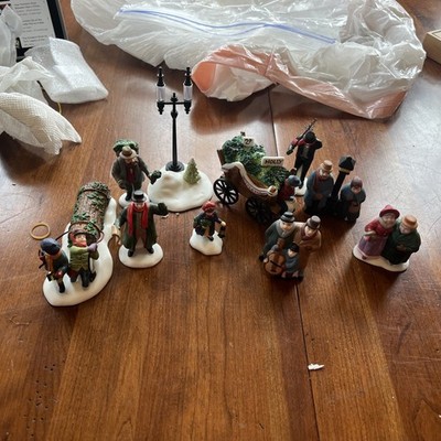 Department 56 Christmas Village People Assortment Figurine Lot 10 Pcs
