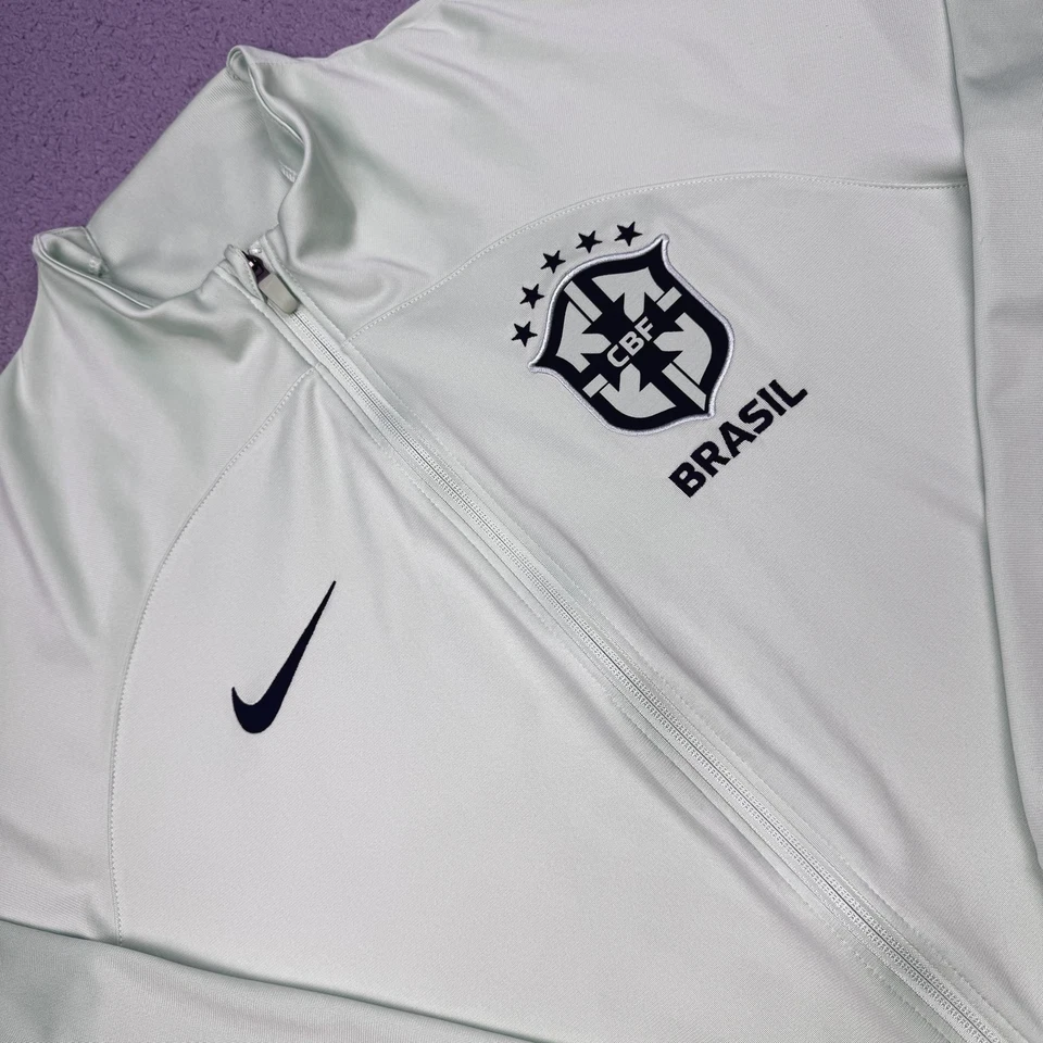 Brazil National Team Jacket Mens XL Mint Green Soccer CBF Dri-FIT Full Zip Nike - Image 2 of 4