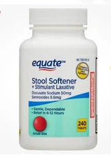 Equate Stool Softener And Stimulant Laxative Tablets For Constipation Relief 240
