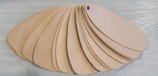 35 Pieces 4 x 8 Top Grain Leather Scraps Pieces 2-5 oz Pre Cut BROWN TAN lot
