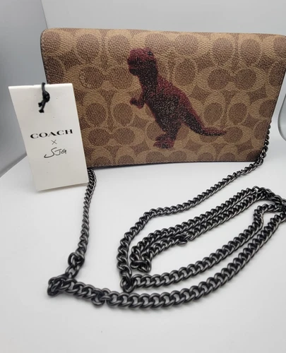 BORSA PIEGHEVOLE NUOVA CON ETICHETTE COACH REXY by SUI JIANGUO SIGNATURE POCHETTE CATENA CALLIE 73827