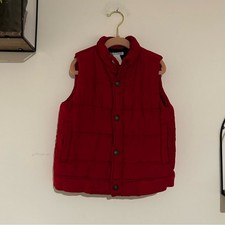 Janie Jack Red Snap Button Puffer Vest Size 5T