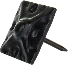 ® Square Art Upholstery Nails/Tacks 5/8" X 5/8" (17Mmx17Mm) - 25 Pcs [MATT Black