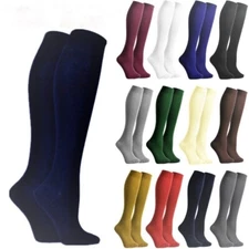 Women's Trouser Socks Knee High Wide Stretchy Band Knee High CHOOSE COLOR