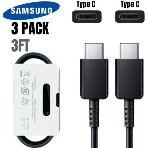 3 Pack Type USB-C To Type-C Cable Fast PD Charger Lot For Samsung Charging Cord - Picture 1 of 11