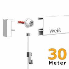 Bilderleisten Galerieleisten Komplett Set - Klassik Weiß 30 Meter - Bilderleiste