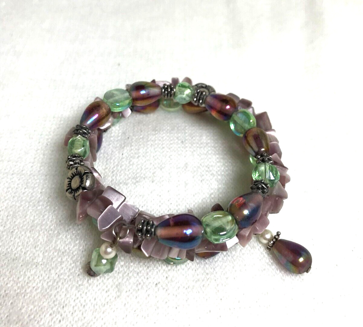 Memory Wire Multi-Colored Bracelet - Pinks / Purp… - image 1
