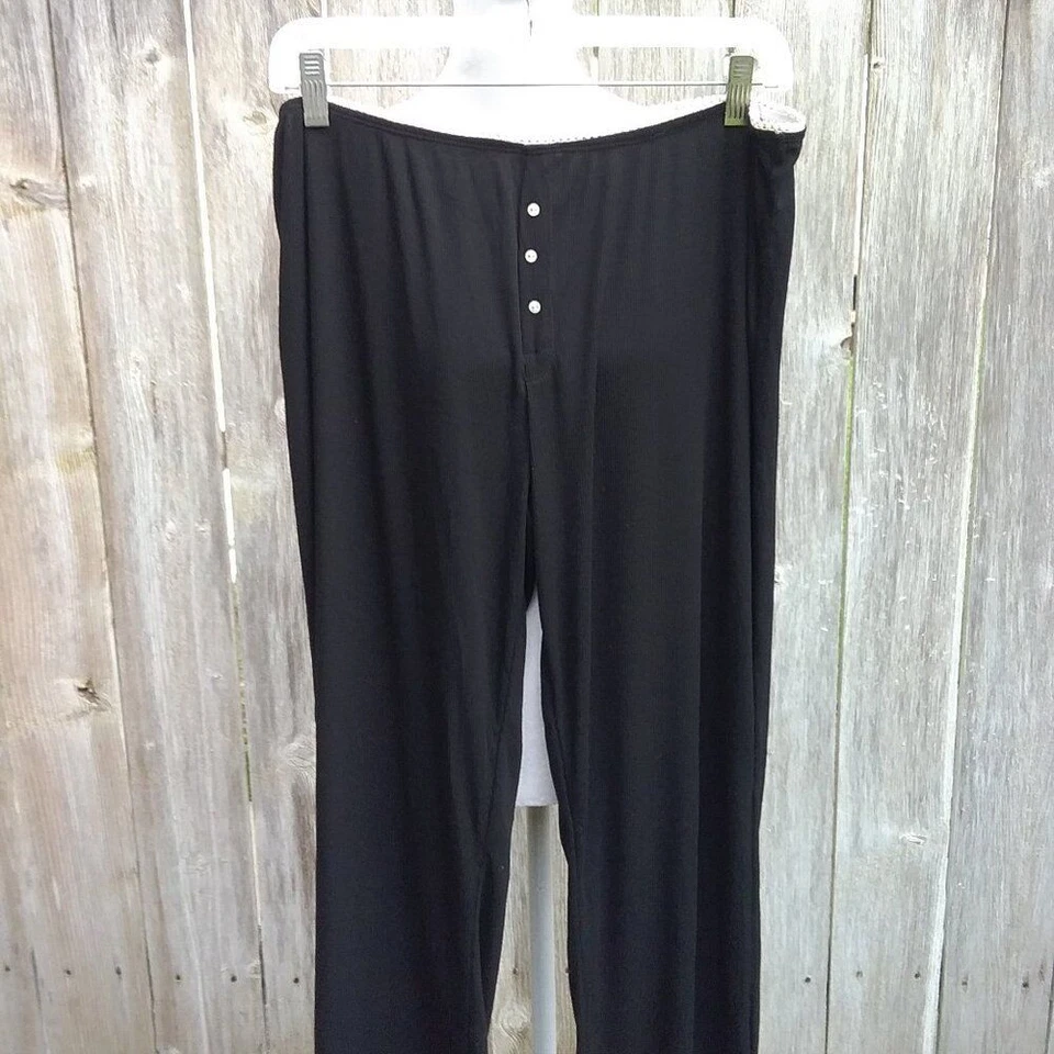 Xhilaration Women's Pajama Bottoms Black Pajama Knit XL NWOT Pull-on - Image 2 of 4