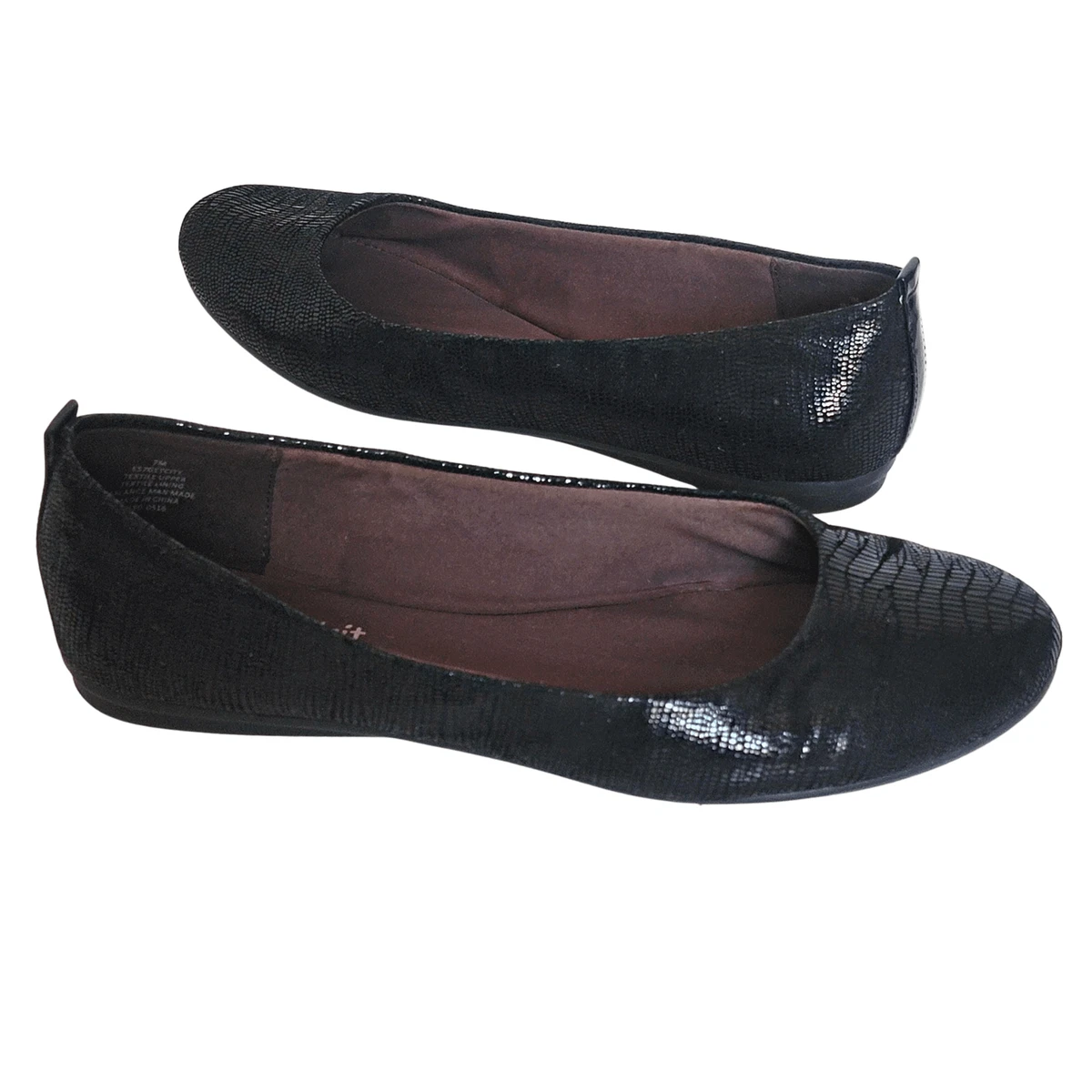 Easy Spirit E360 Black Flats Sz 7