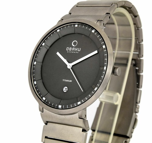 OBAKU Dinamarca reloj para hombres titanio macizo deportivo V147GTJST muy ligero 42 mm - Imagen 3 de 6