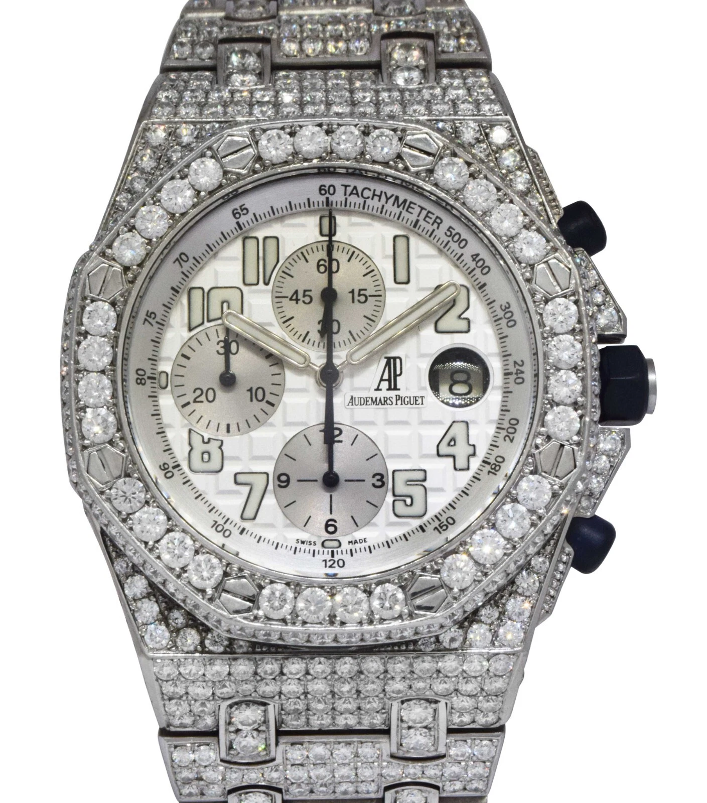 Audemars Piguet — Audemars Piguet Royal Oak Offshore Steel Diamond Iced Out 42 mm Watch 25721ST