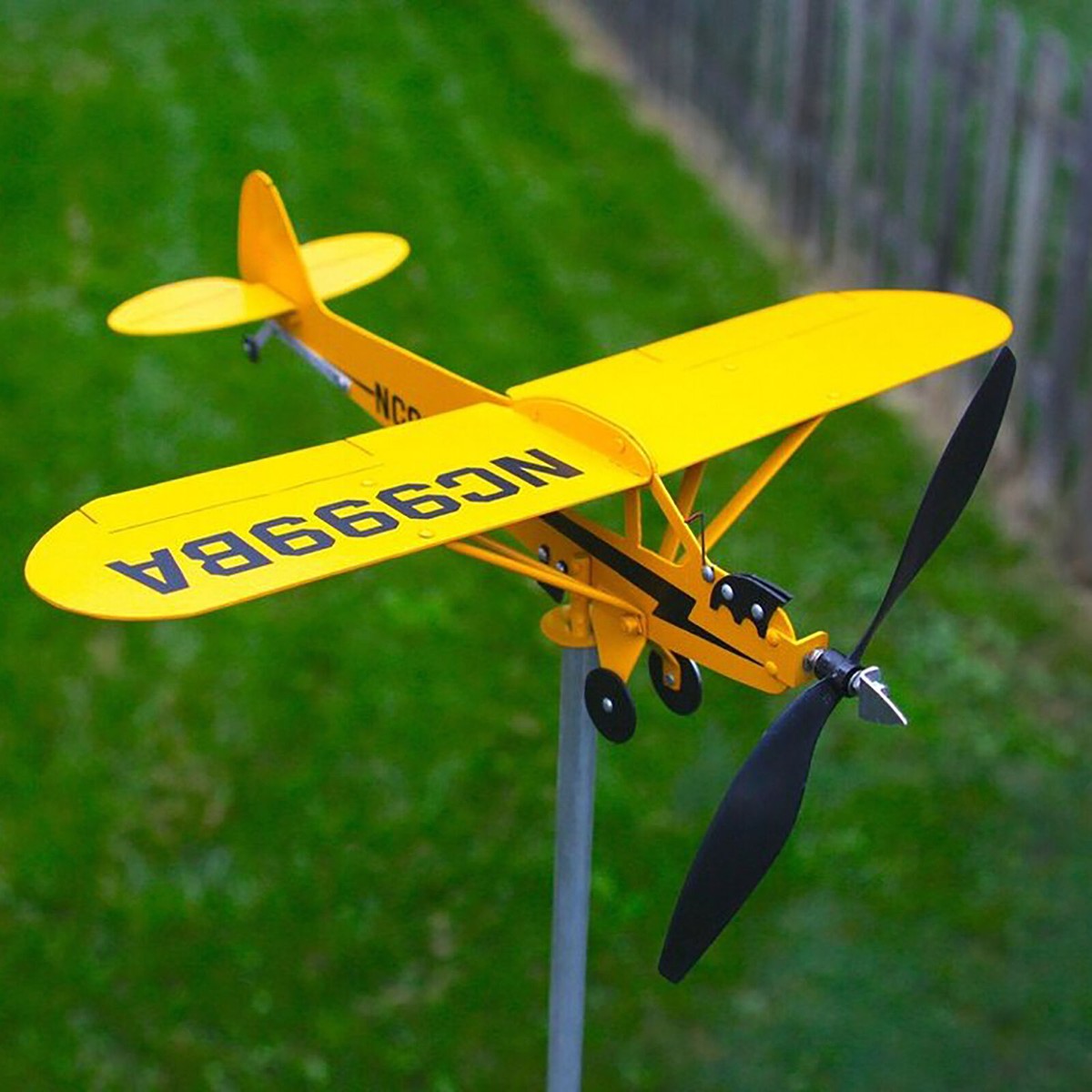 Piper J3 Cub Airplane Weathervane ,Whirlygig Windmill Gifts