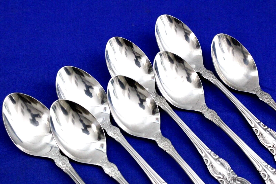 JUEGO DE 8 CUCHARADITAS Cubiertos de por Vida GRANDE TRADICIÓN Cubiertos de Acero Inoxidable EXC.+ Foto 2 de 4