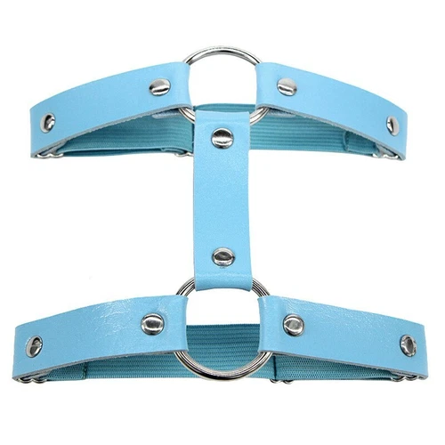 Multi-color Elastic Leather Leg Garter Belt Fashion Punk Chic Thigh Harness - Picture 8 of 20