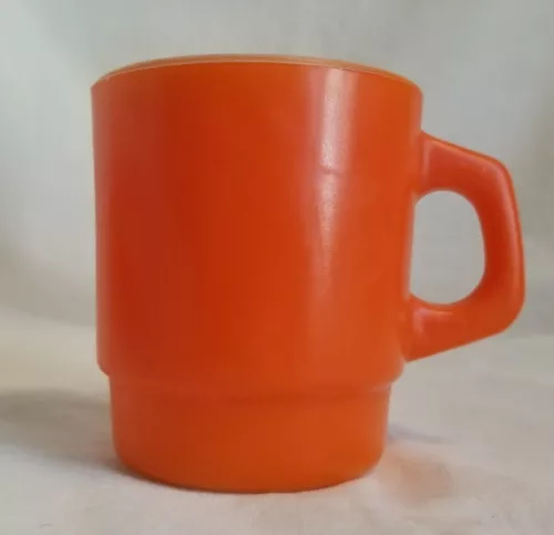 vintage orange anchor hocking 312 coffee mug D