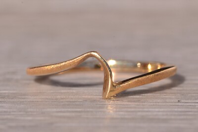 Waved Yellow Gold Modern Ring in Yellow Gold