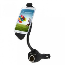 Car Mount Charger Holder Dock Dc Lighter Socket Cradle Usb Port For Cell Phones