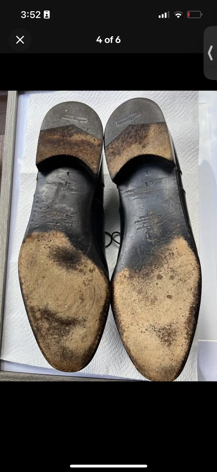 Salvatore Ferragamo Men's Leather Oxfords, Size 13 - Image 3 of 4