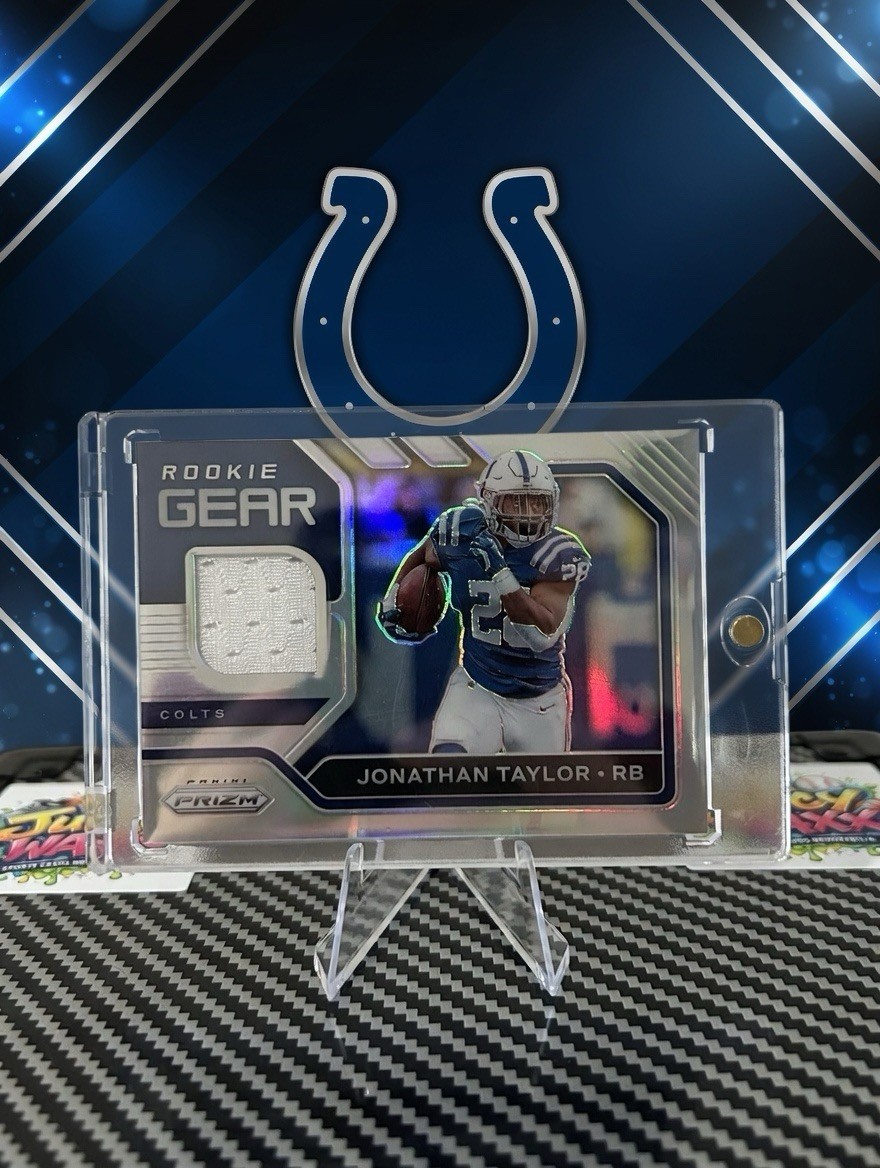 2020 Panini Prizm - Rookie Gear Jonathan Taylor #4 (MEM, RC)