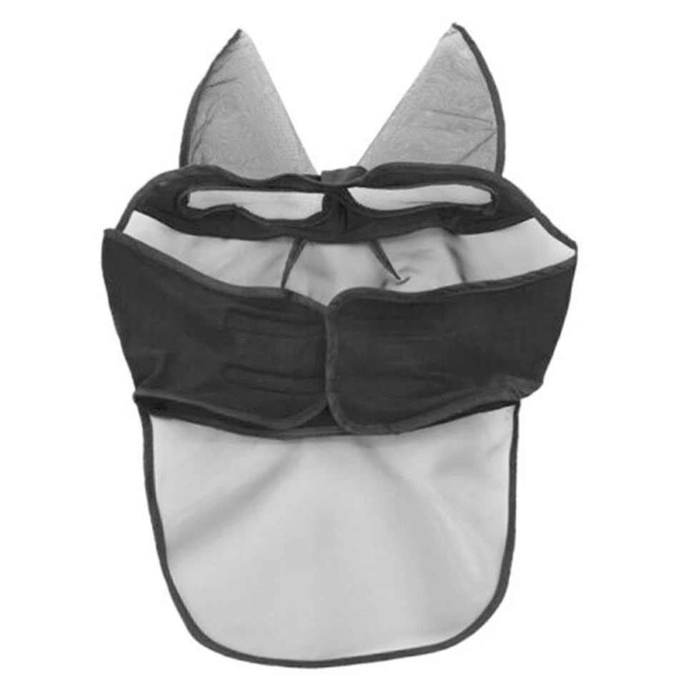 Máscara Voladora Caballo Mosca Red Capucha Cara Orejas Nariz Malla Transpirable Protección Cubierta Foto 4 de 4