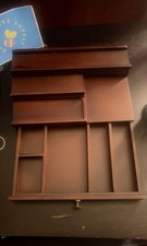 EOSAHR Multi-Layered Wooden Cologne/Perfume Organizer w/ Hidden Compartments