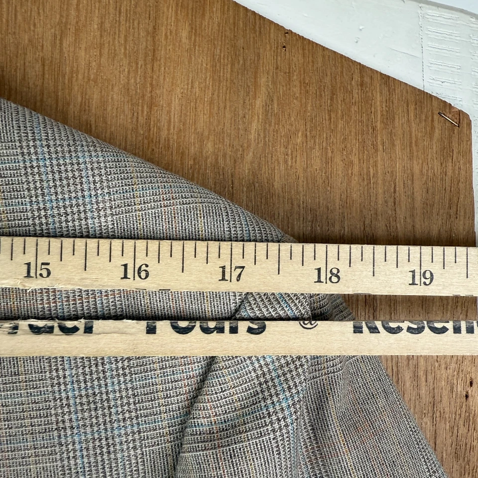 Traje De Colección Cricket para Hombres 38R Marrón Príncipe de Gales 2 Botones Lana Años 70 34x31 Foto 4 de 4